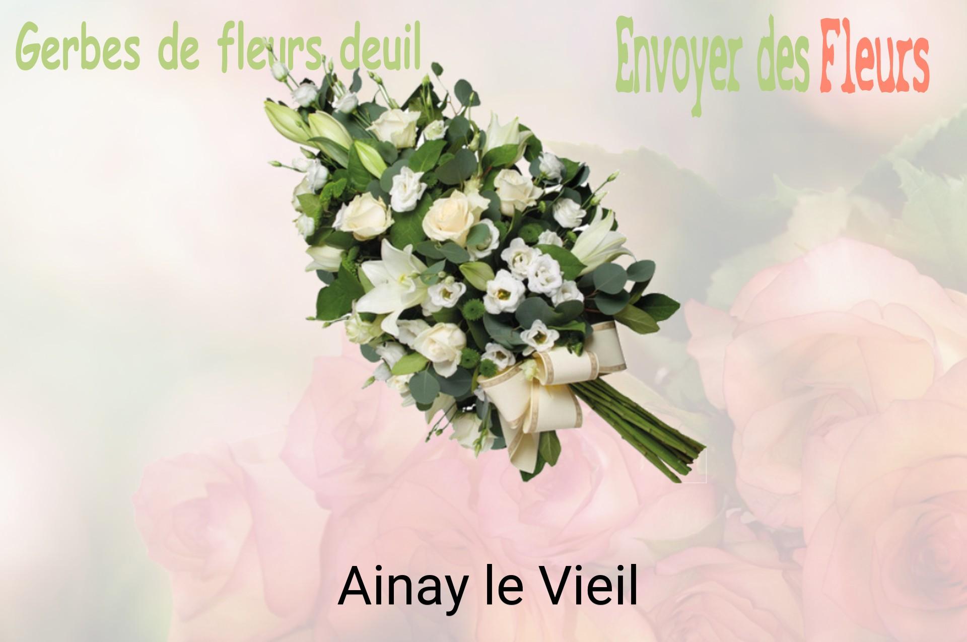 Gerbe de fleurs de deuil livrée à Ainay-le-Vieil